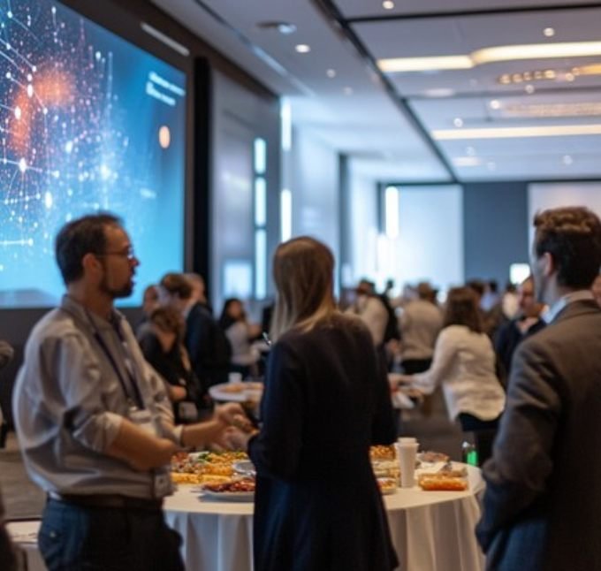 Delegates networking at a House of Vacation conference
